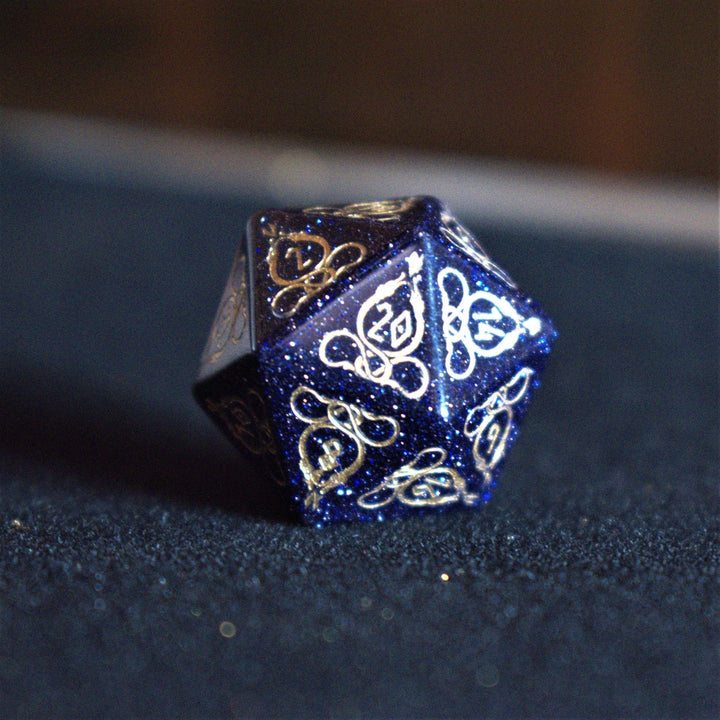 Serpent of Midgard Blue Sandstone Dice Set by Misty Mountain Gaming