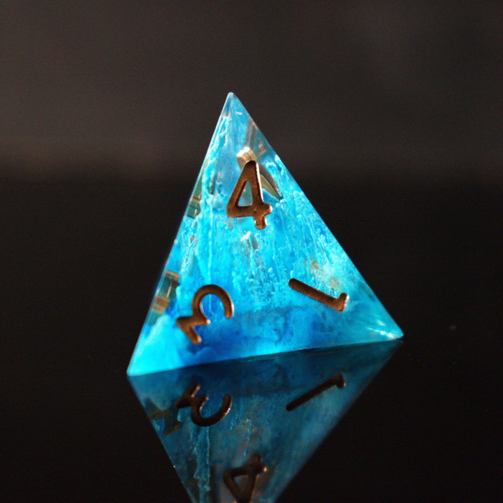 Shape of Water Sharp-Edged Resin Dice Set by Misty Mountain Gaming