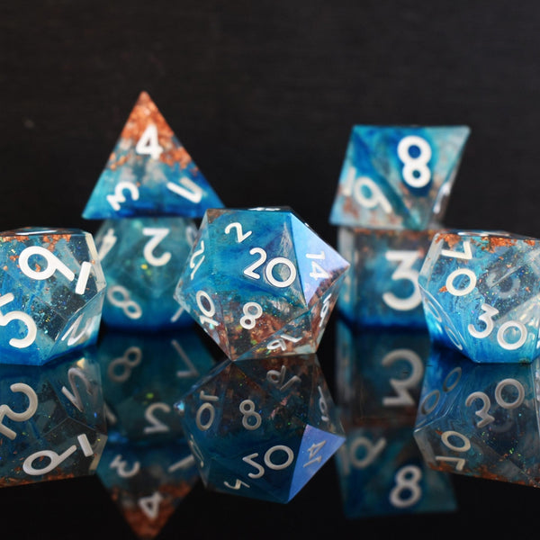 Shield of Faith Sharp-Edged Resin Dice Set by Misty Mountain Gaming