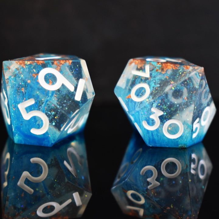 Shield of Faith Sharp-Edged Resin Dice Set by Misty Mountain Gaming