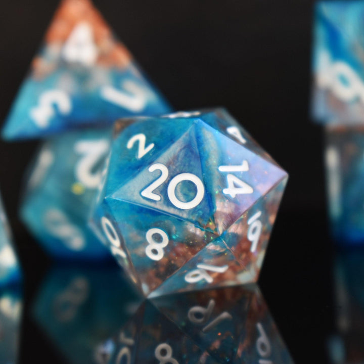 Shield of Faith Sharp-Edged Resin Dice Set by Misty Mountain Gaming