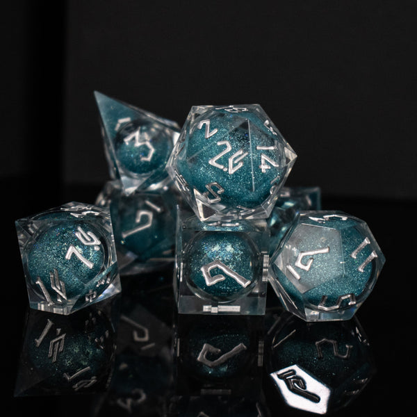 Silent Waters Liquid Core Dice Set by Misty Mountain Gaming