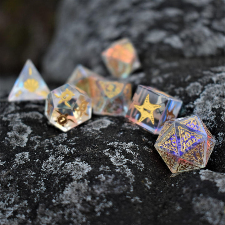 Siren's Song Prism Glass Dice Set by Misty Mountain Gaming