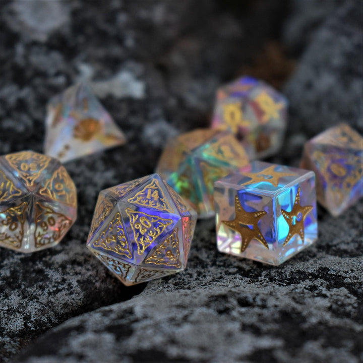 Siren's Song Prism Glass Dice Set by Misty Mountain Gaming