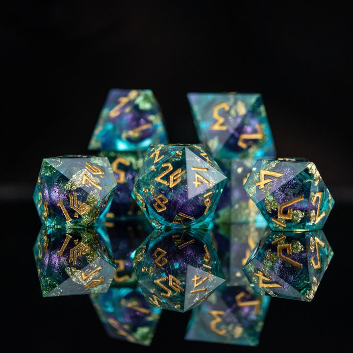 Siren's Treasure Liquid Core Dice Set by Misty Mountain Gaming