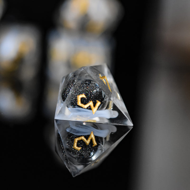 Smoke and Mirrors Liquid Core Dice Set by Misty Mountain Gaming