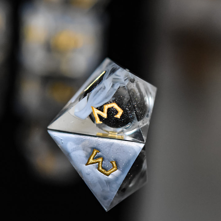 Smoke and Mirrors Liquid Core Dice Set by Misty Mountain Gaming