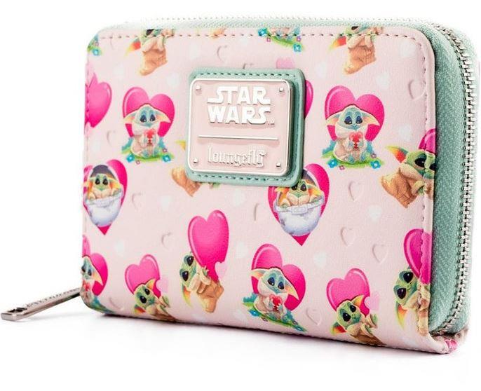 Star Wars Mandalorian Grogu Valentines Zip Wallet by Loungefly