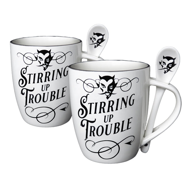 Stirring Up Trouble Mug and Spoon Set by Alchemy of England