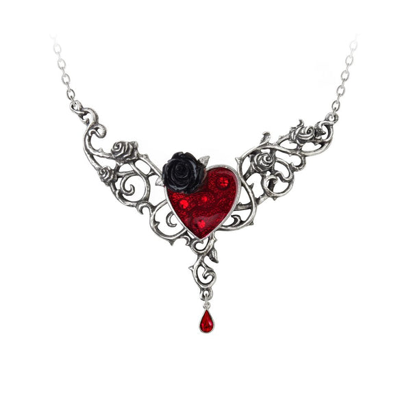 The Blood Rose Heart Pendant by Alchemy of England