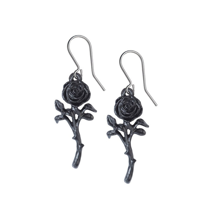 The Romance of the Black Rose Earrings by Alchemy of England