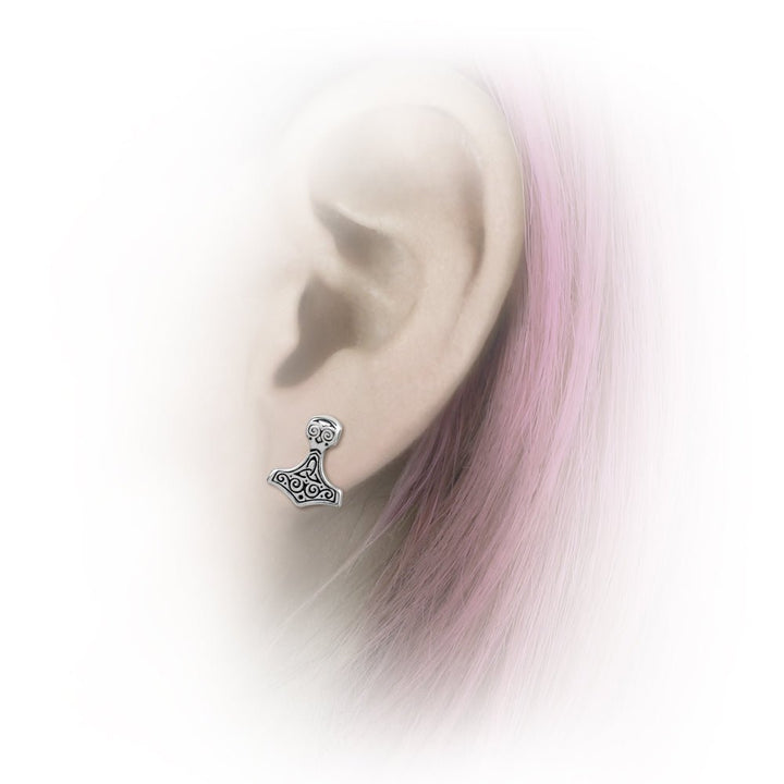 Thor Hammer Stud Earrings by Alchemy of England