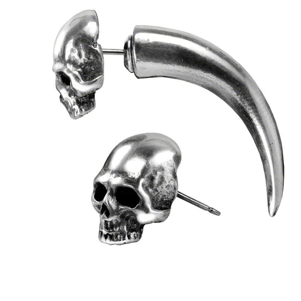 Tomb Skull Horn Earring by Alchemy of England