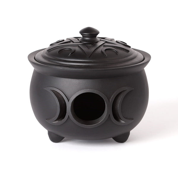 Triple Moon Cauldron Pot Tea Light Holder by Alchemy of England