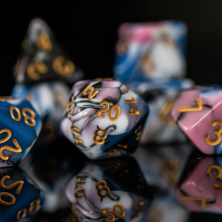 Twisted Dreams Acrylic Dice Set by Misty Mountain Gaming