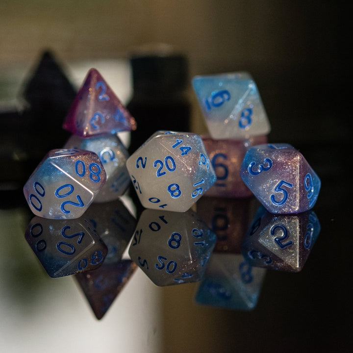 Unicorn Nebula Acrylic Dice Set by Misty Mountain Gaming