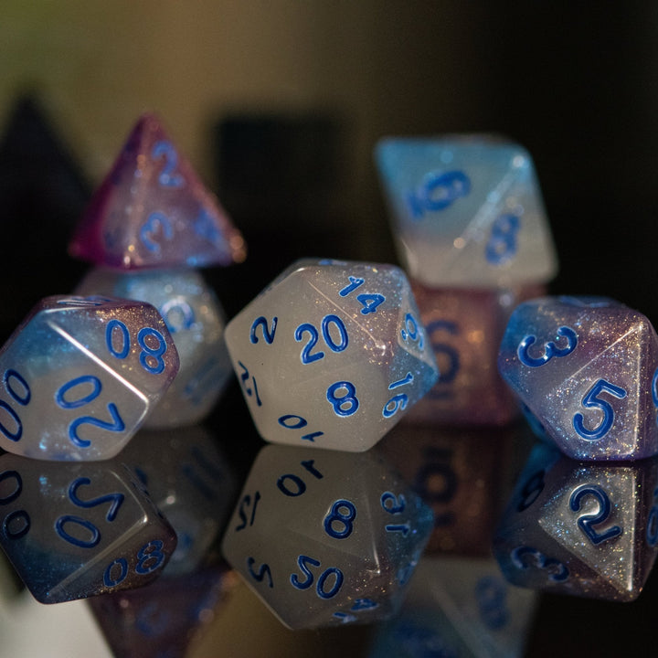 Unicorn Nebula Acrylic Dice Set by Misty Mountain Gaming