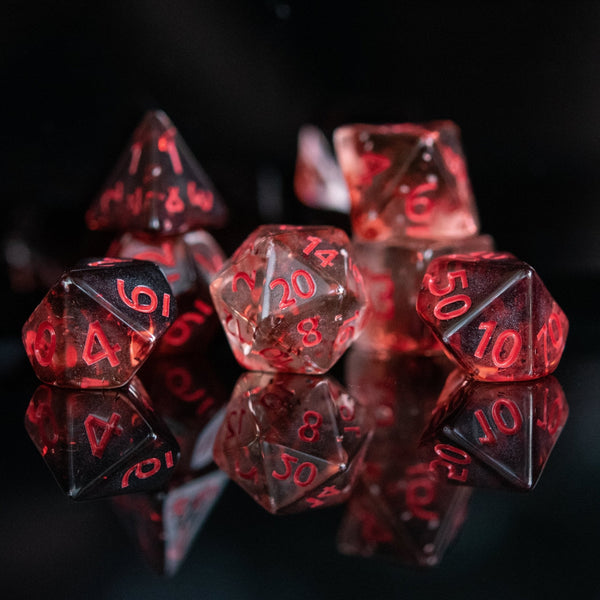 Vampira Acrylic Dice Set by Misty Mountain Gaming