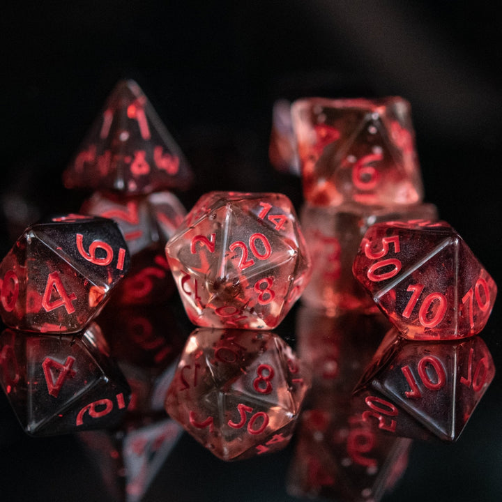 Vampira Acrylic Dice Set by Misty Mountain Gaming