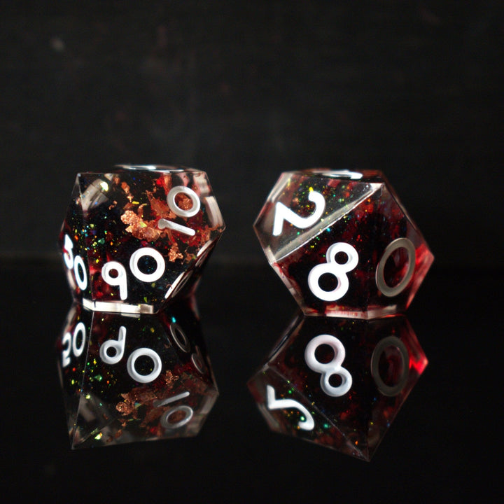 Vampiric Touch Sharp-Edged Resin Dice Set by Misty Mountain Gaming