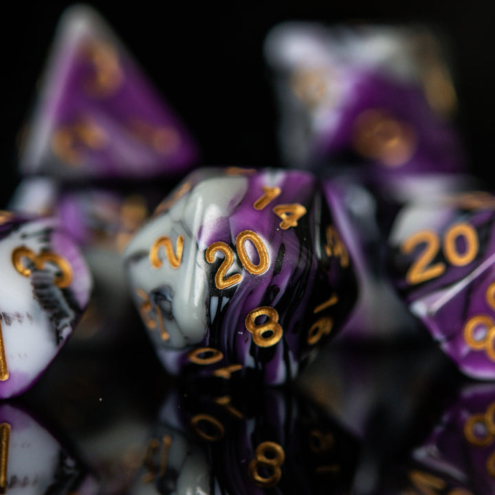 Visions of Nightmares Acrylic Dice Set by Misty Mountain Gaming