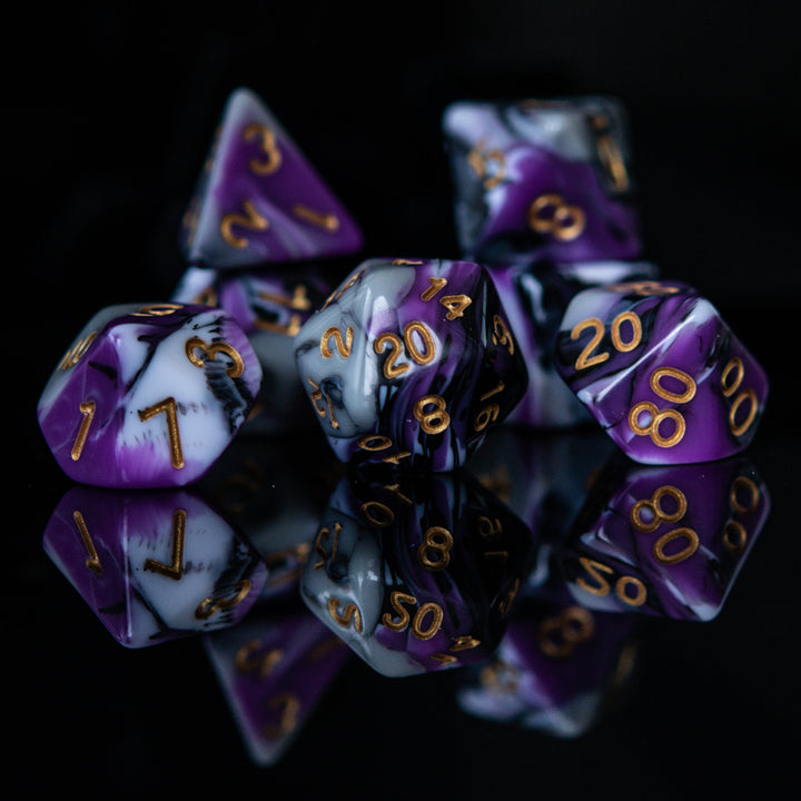 Visions of Nightmares Acrylic Dice Set by Misty Mountain Gaming