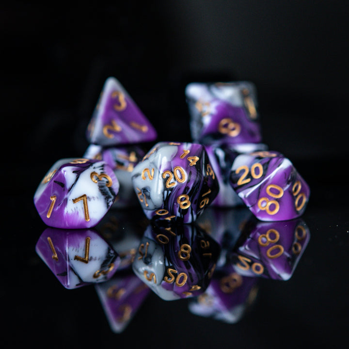 Visions of Nightmares Acrylic Dice Set by Misty Mountain Gaming