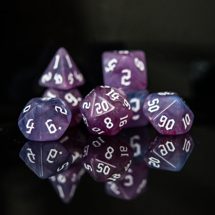 Warlock Class Acrylic Dice Set by Misty Mountain Gaming