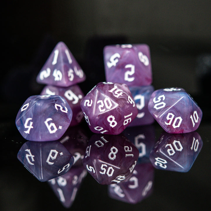 Warlock Class Acrylic Dice Set by Misty Mountain Gaming