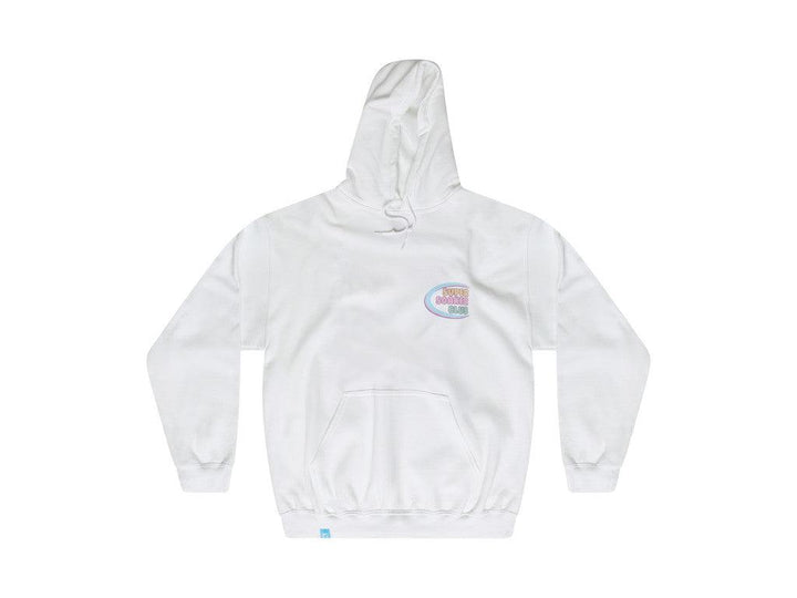 White Hoodie With Super Soaker Print by Dreambutdonotsleep