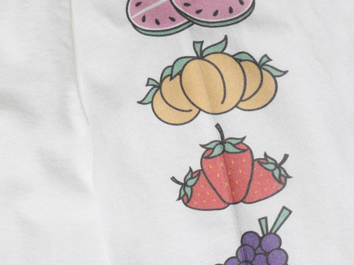 White Long Sleeved T-shirt With Printed Sluurpee Design by Dreambutdonotsleep