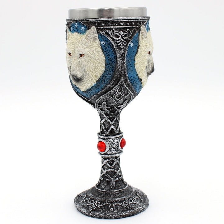 White Wolf Goblet by Fantasy Gifts