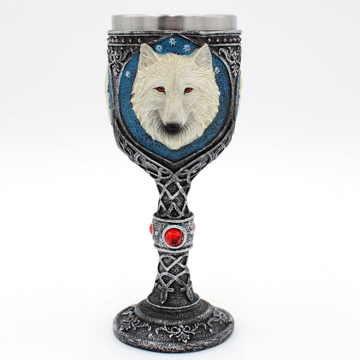 White Wolf Goblet by Fantasy Gifts