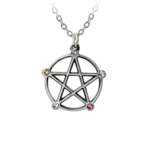 Wiccan Elemental Pentacle Necklace by Alchemy of England