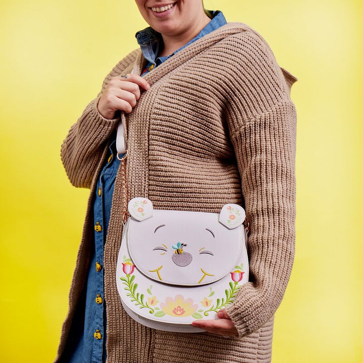 Winnie the Pooh Cosplay Folk Floral Crossbody Bag by Loungefly