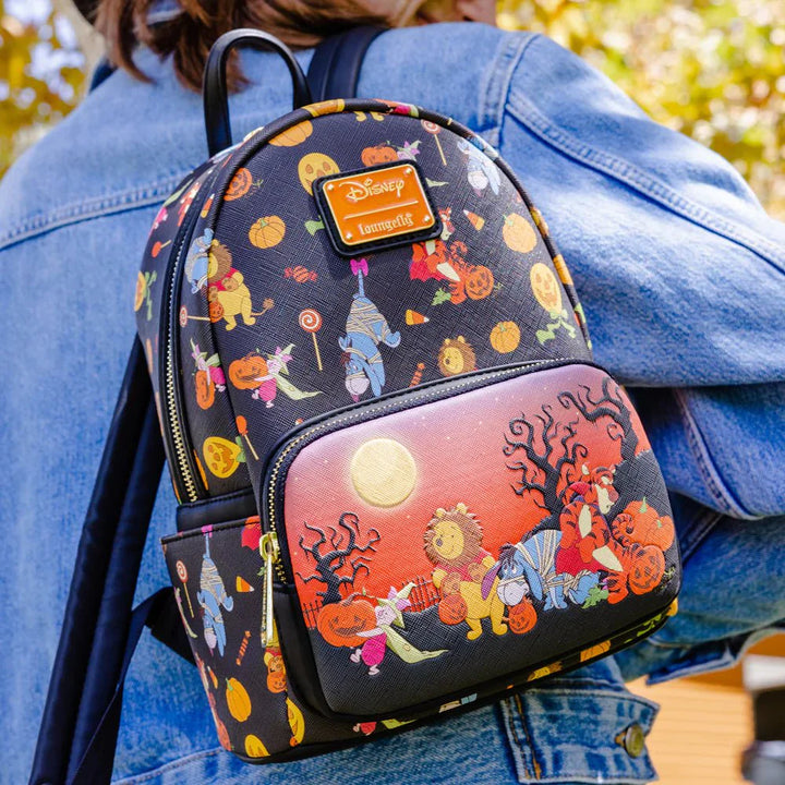 Winnie the Pooh Halloween Group Glow Mini Backpack by Loungefly