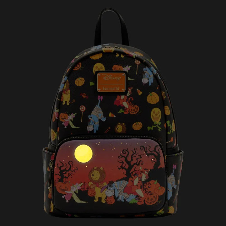 Winnie the Pooh Halloween Group Glow Mini Backpack by Loungefly