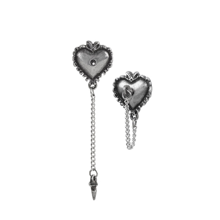 Witches Heart Earring Studs by Alchemy of England