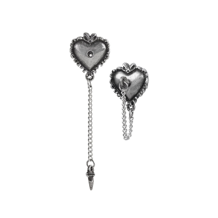 Witches Heart Earring Studs by Alchemy of England