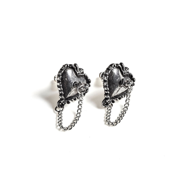 Witches Heart Earring Studs by Alchemy of England