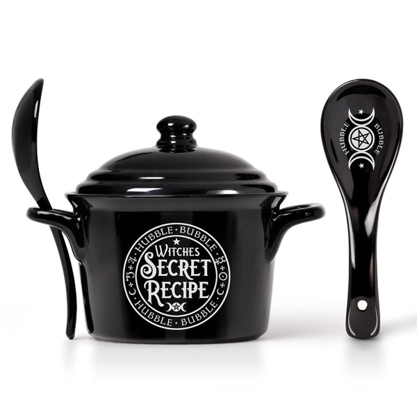 Witches Secret Recipe Pot and Spoon by Alchemy of England