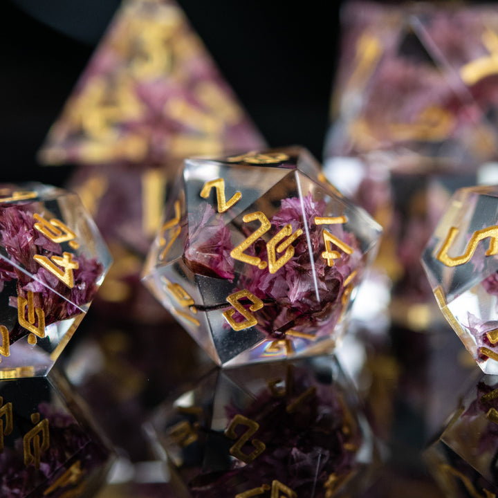 Wither and Bloom Sharp-Edged Resin Dice Set by Misty Mountain Gaming