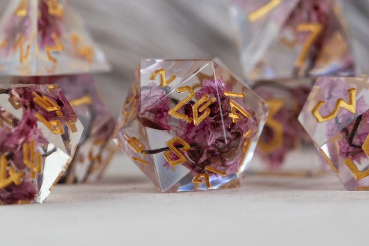 Wither and Bloom Sharp-Edged Resin Dice Set by Misty Mountain Gaming