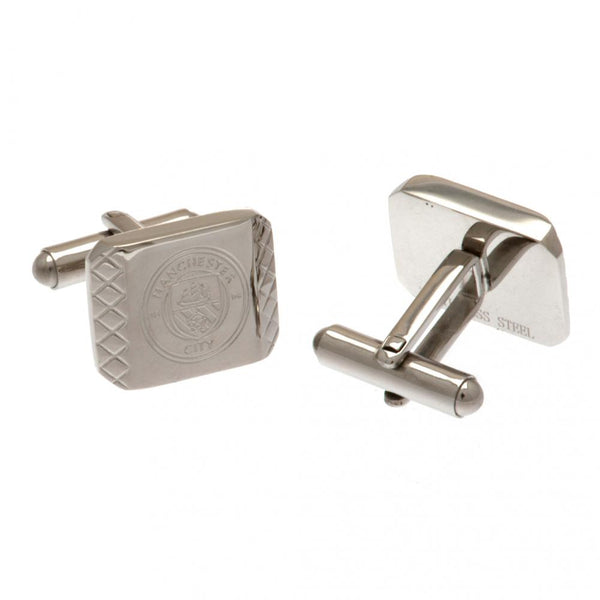 Manchester City FC Stainless Steel Cufflinks PT by Manchester City FC