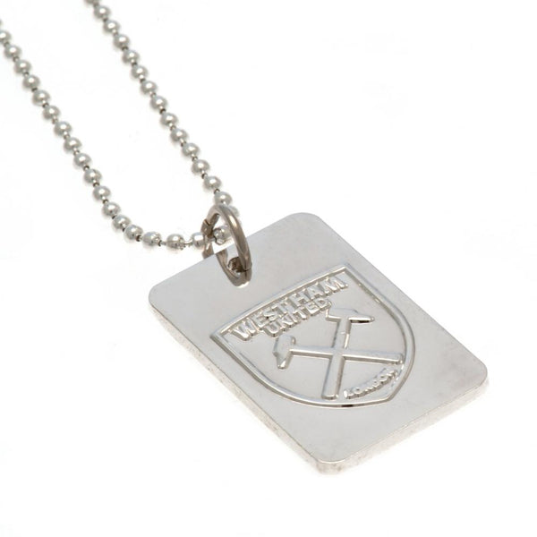 West Ham United FC Silver Plated Dog Tag & Chain by West Ham United FC