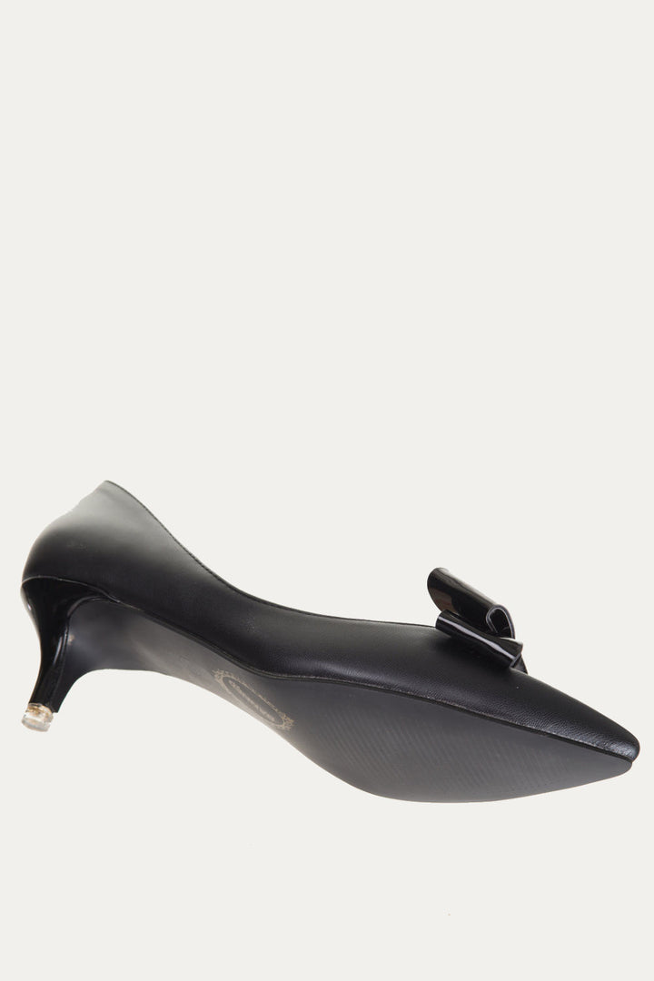 Banned Apparel - Black Belle Kitten Heel Pump Slim Fit by Banned Apparel