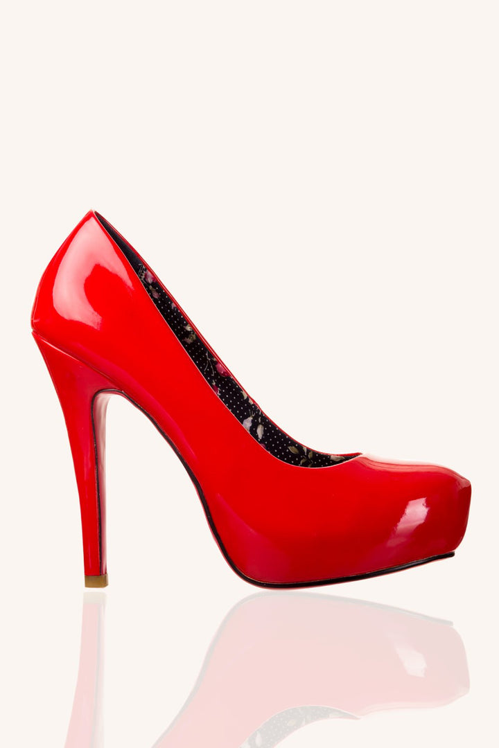 Banned Apparel - Red Beverly Classic Platfrom Shoes - napoleonshousecleaning Husinec