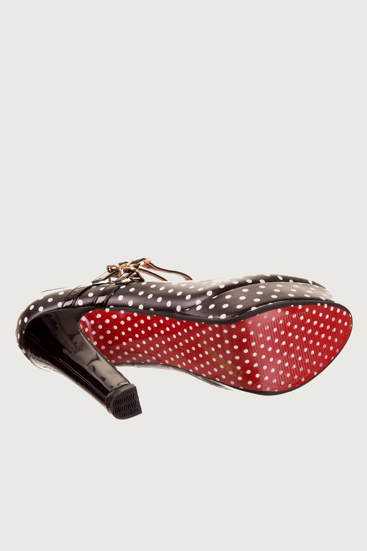 Banned Apparel - Billie Joe Polka Dots Platform Shoes - napoleonshousecleaning Husinec