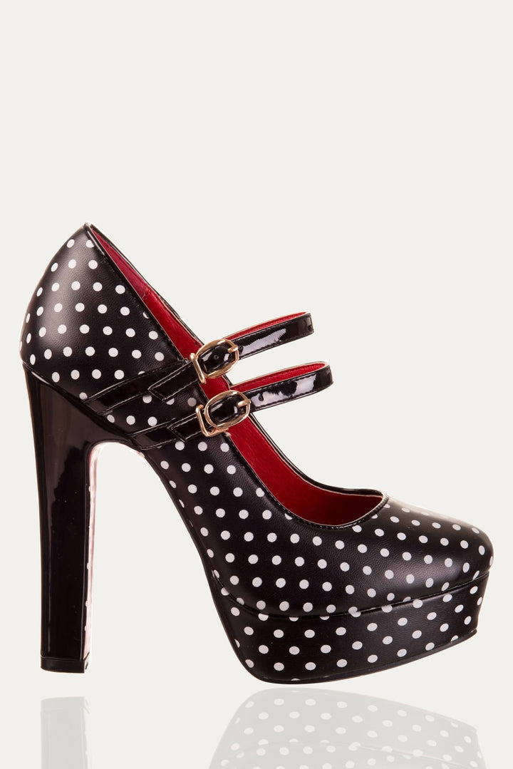 Banned Apparel - Billie Joe Polka Dots Platform Shoes - napoleonshousecleaning Husinec