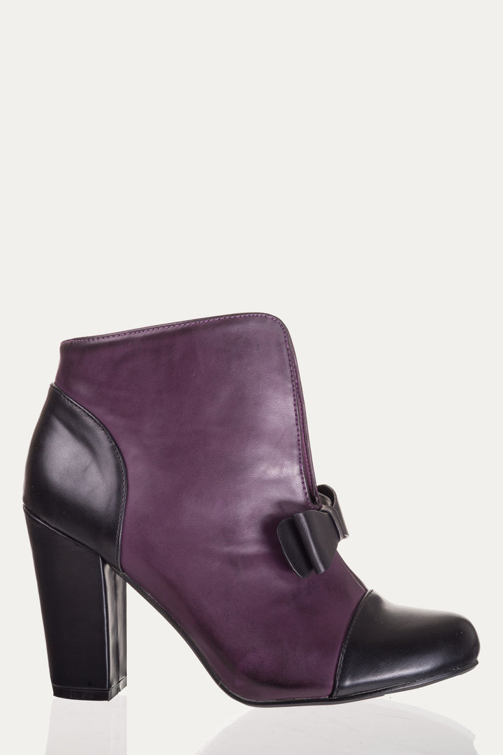 Banned Apparel - Purple Dolores Sexy Ankle Boots - napoleonshousecleaning Husinec